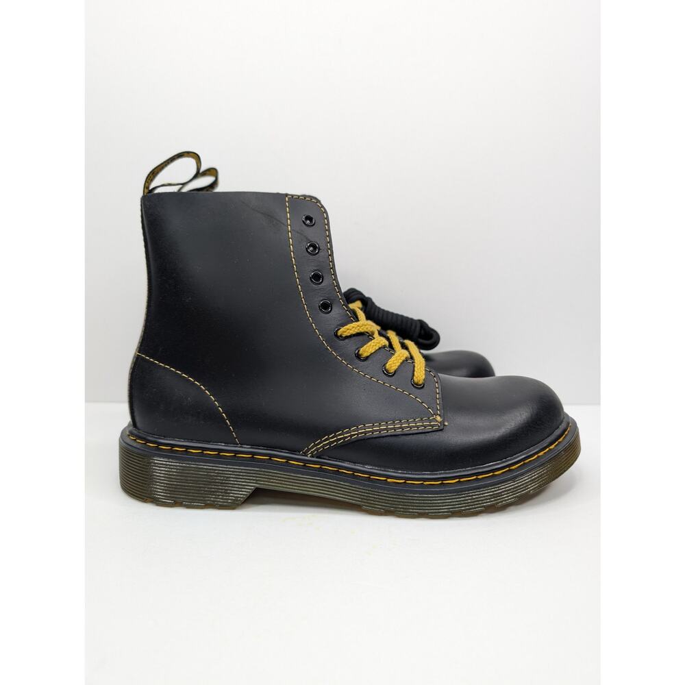 Dr. Martens 1460 Pascal Boots Womens Size 7/Mens 6 Black Zip Lace Up Bex Combat